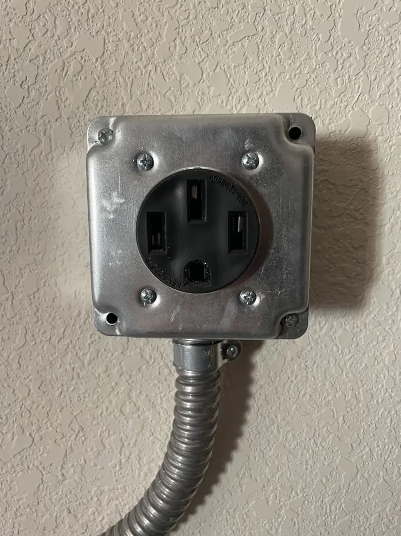 NEMA 14-50 outlet installed for Electrical Panel Upgrade in Chesapeake Ranch Estates